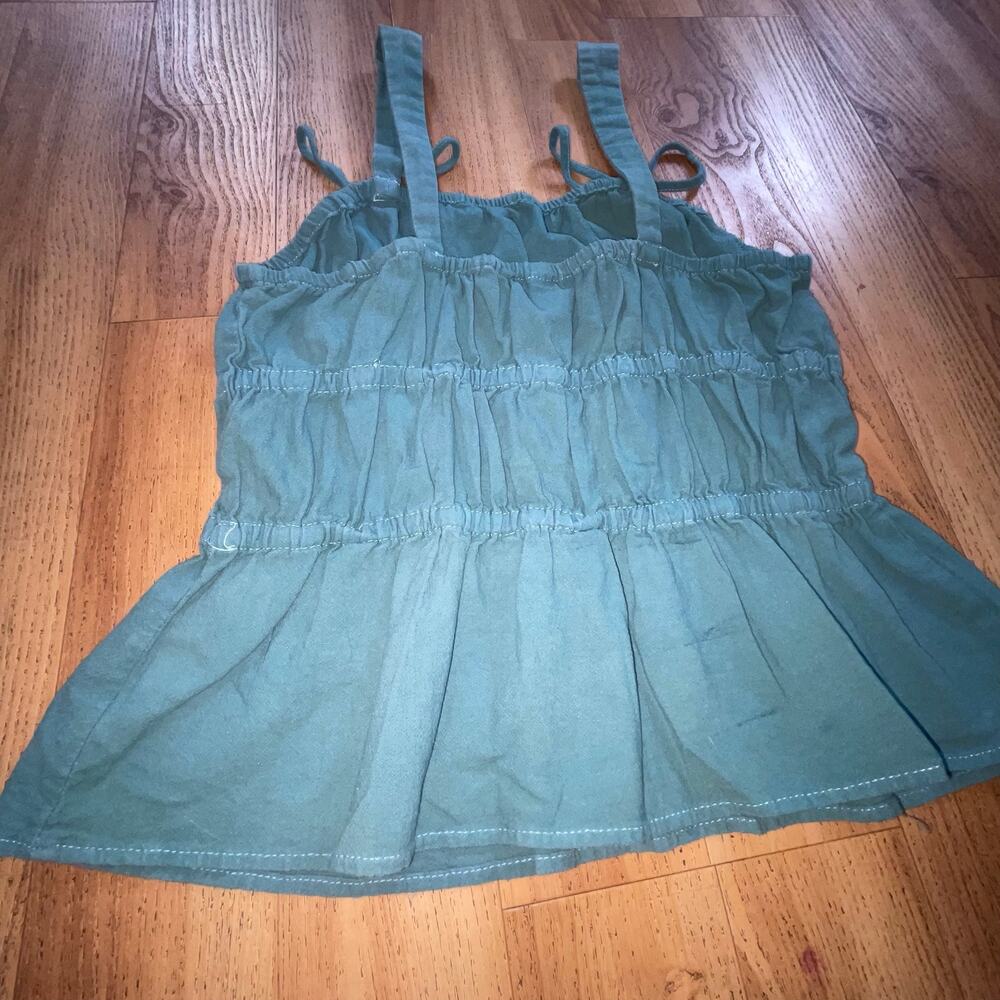 Universal Threads Turquoise Ruffle Tank Top - Picture 6 of 8